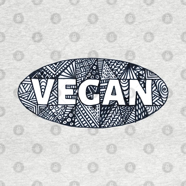 VEGAN - Hand Lettered Doodle Design by VegShop